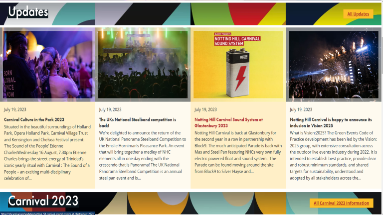 Notting Hill Carnival Webpage 2/4